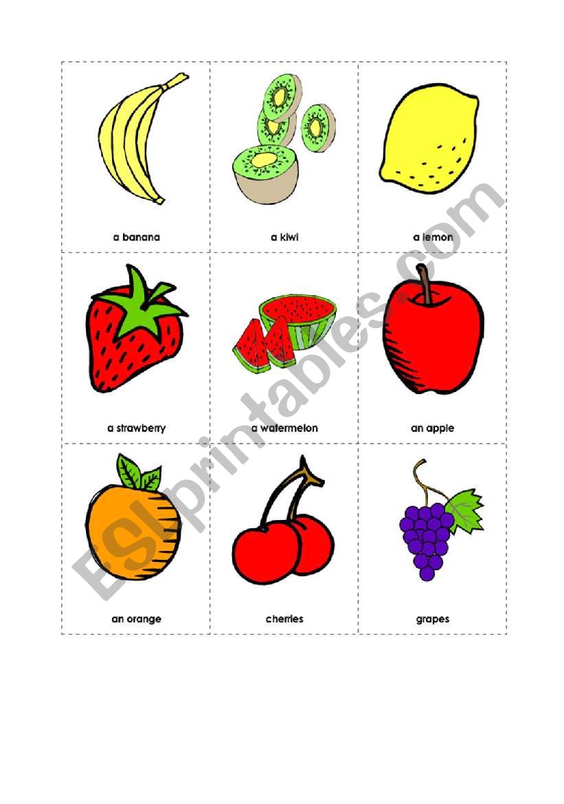 Fruit worksheet