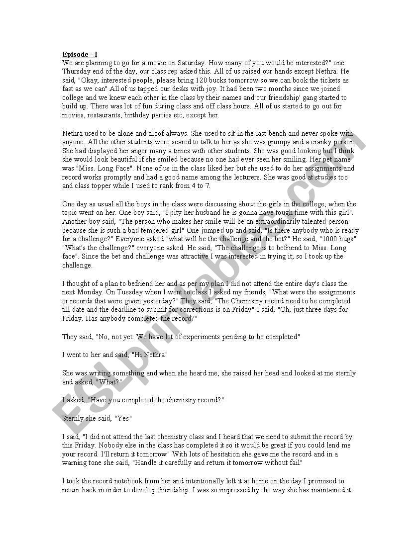 Muaaah worksheet