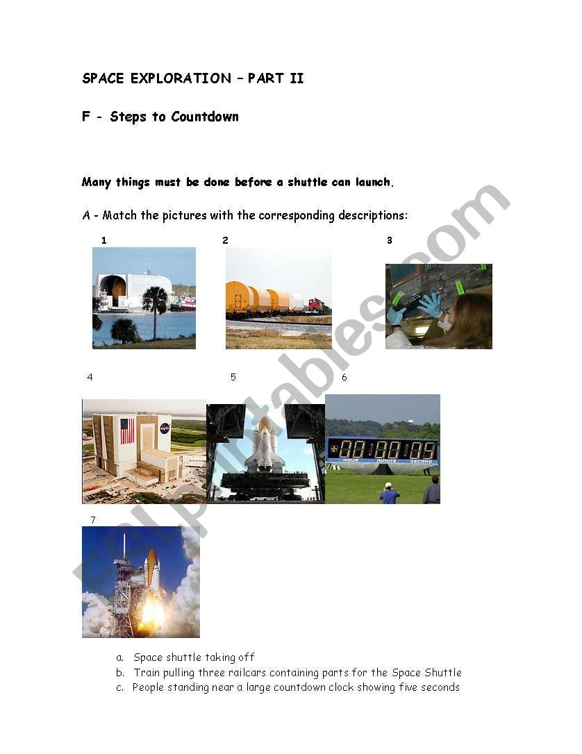 Space exploration part II worksheet