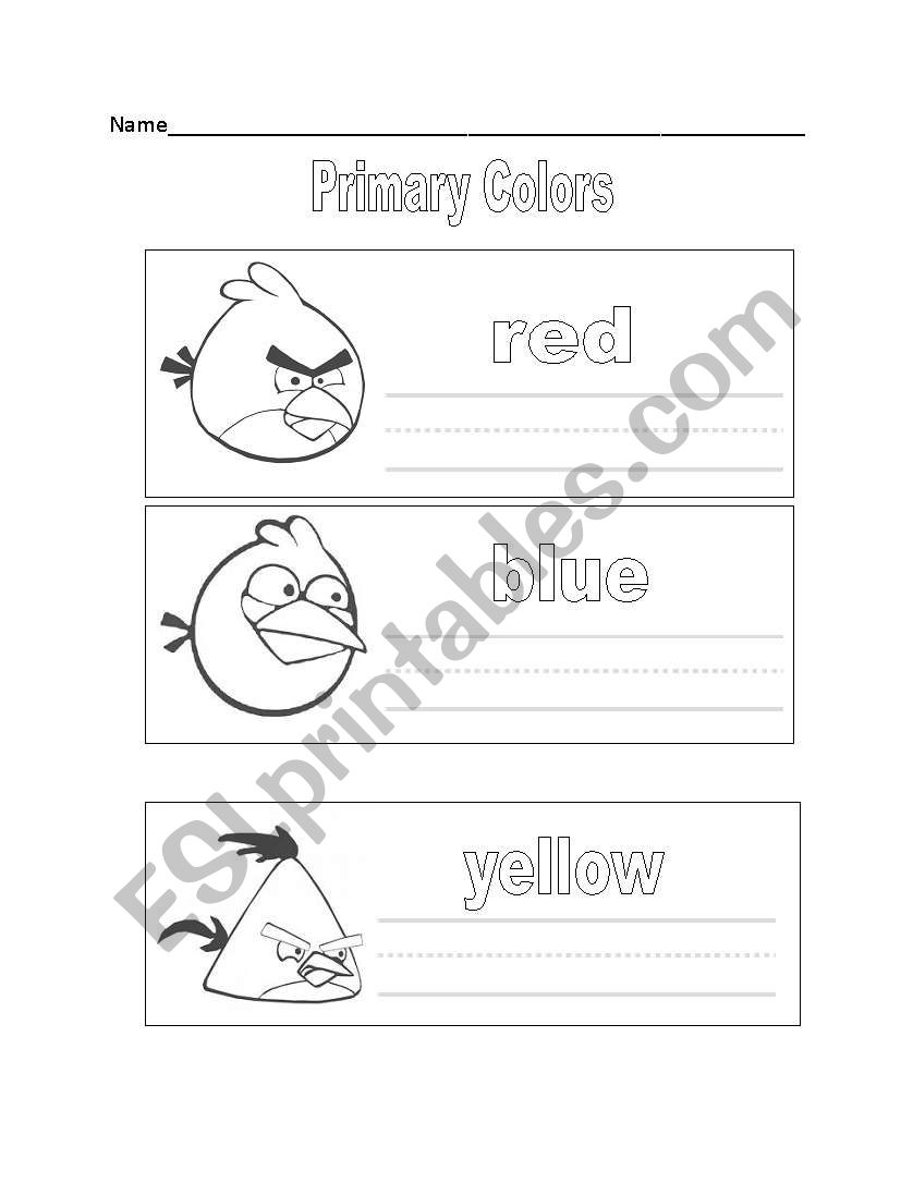 Primary Color Worksheets worksheet