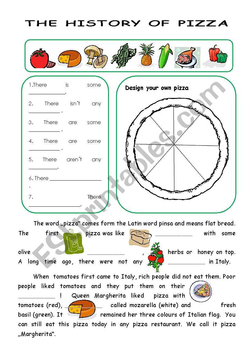 The history of pizza worksheet