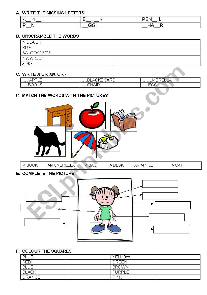 VOCABULARY ACTIVITIES worksheet