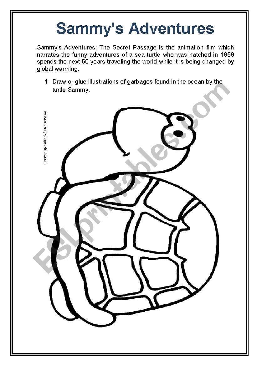 Sammys adventures  worksheet