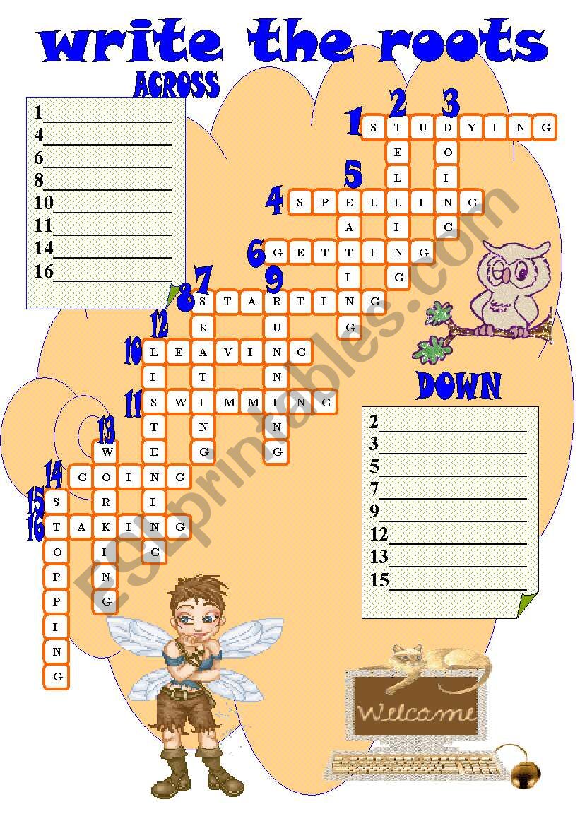 roots worksheet