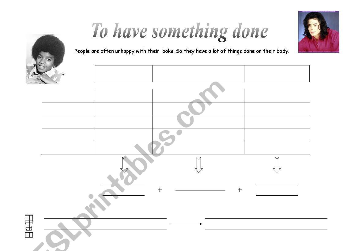 have somethng done worksheet