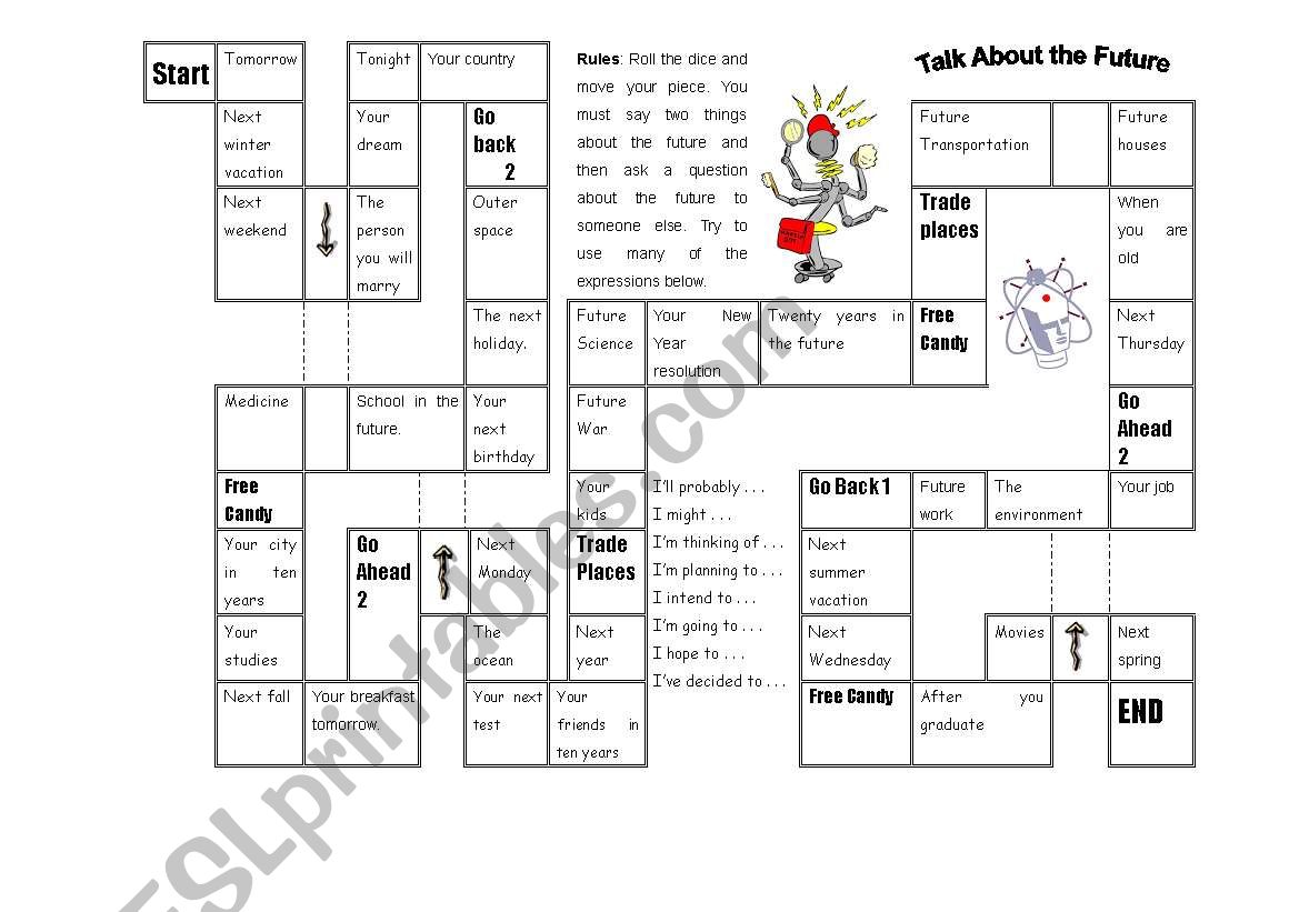 Future gameboard Pre-intermediate/Intermediate