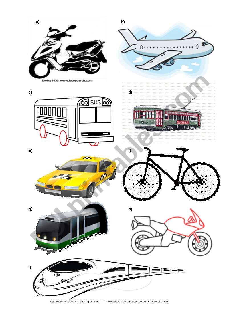 Transportation worksheet