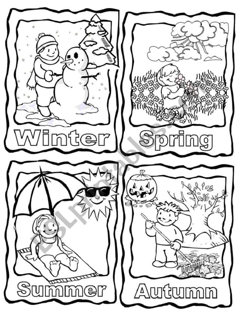 Seasons Game  2 pages worksheet