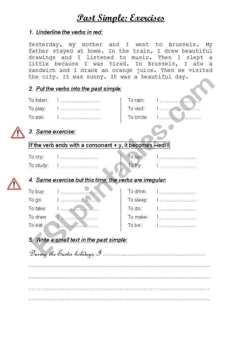 Past Simple - Exercises worksheet