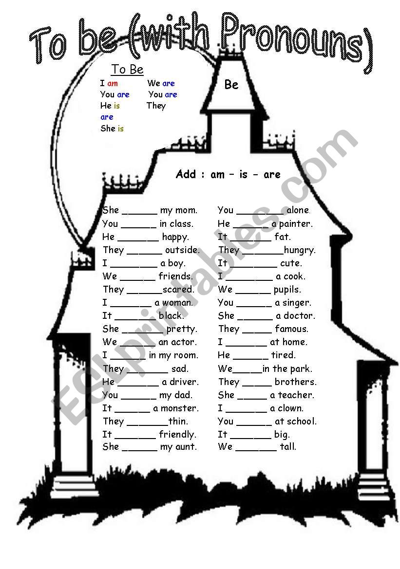 To Be (with Pronouns) worksheet