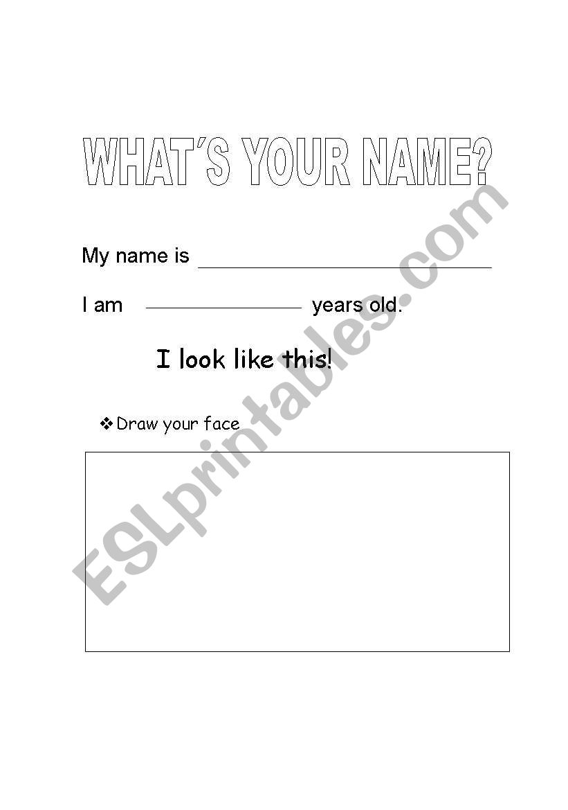 NAME worksheet