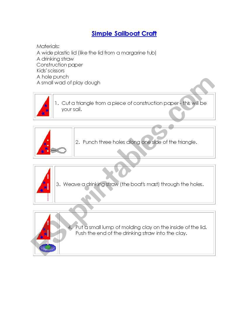 Building a Simple Boat worksheet