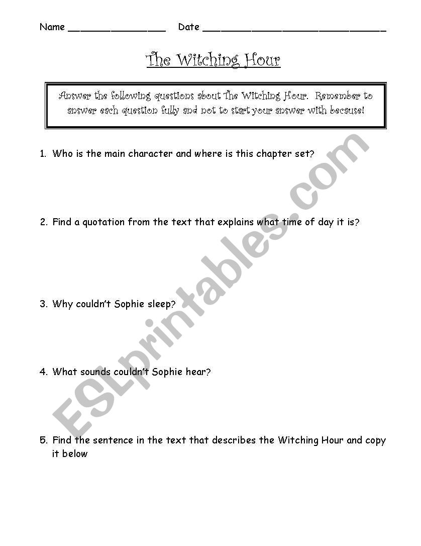 the BFG worksheet