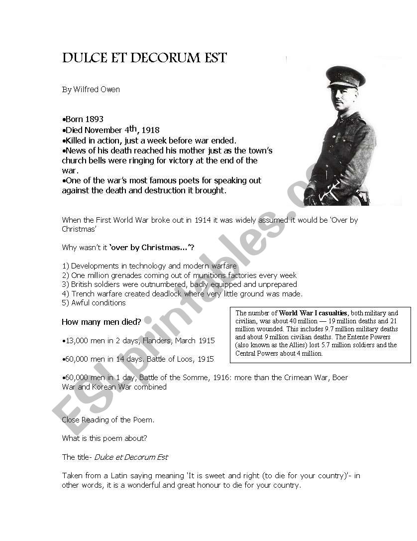 english-worksheets-year-10-war-poetry