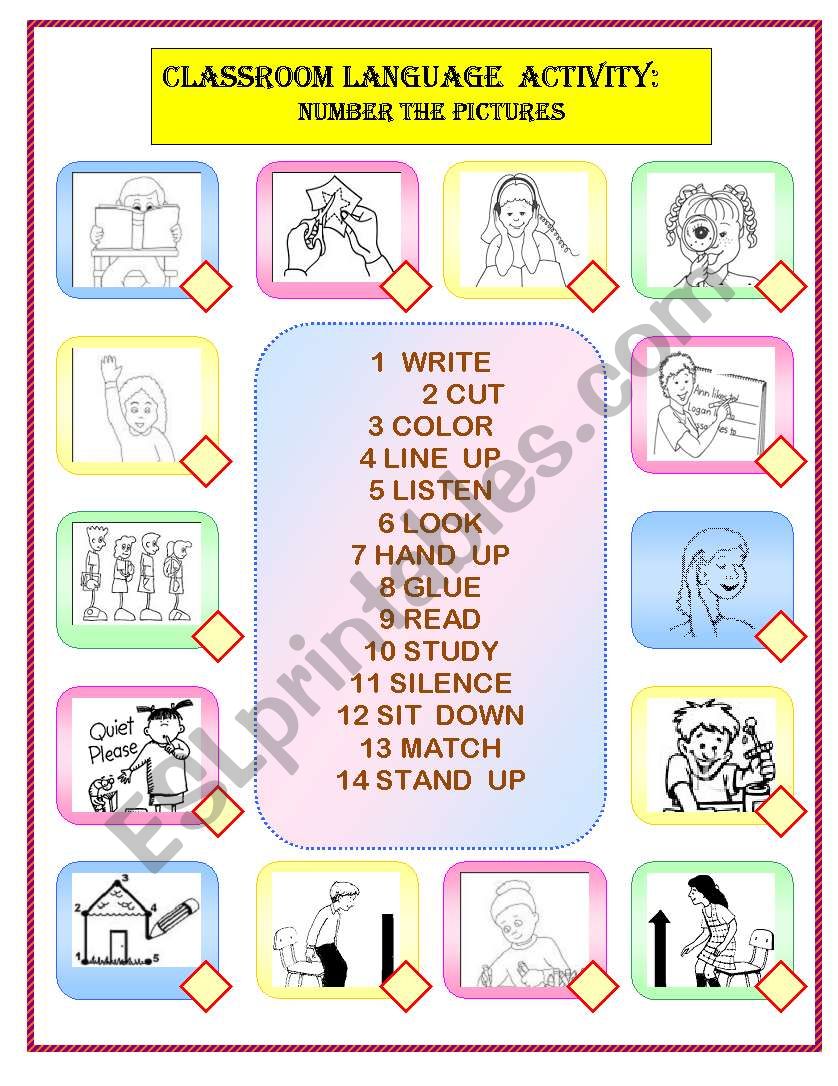 classroom language activities pdf