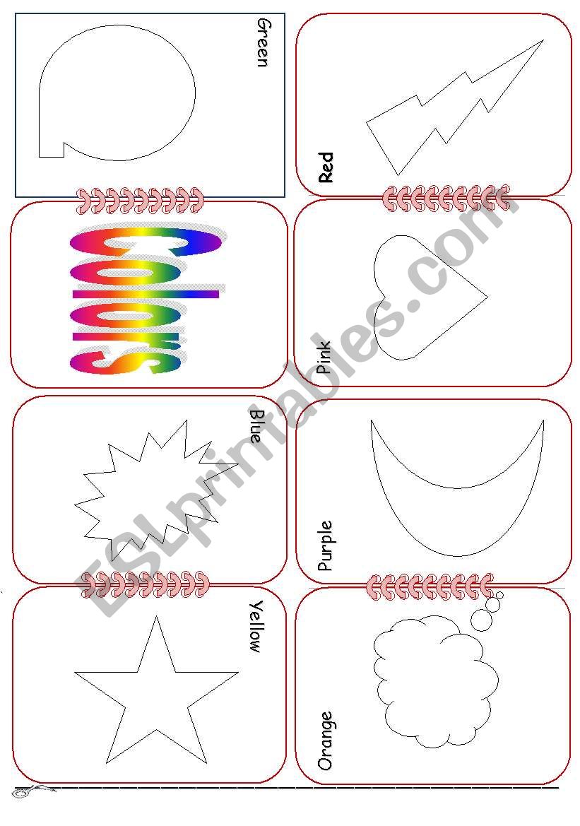 Colors Mini dictionary worksheet