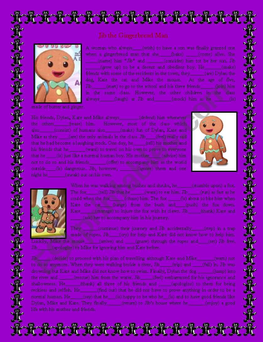 Fairytale Candyland series 7 ( Jib the Gingerbread Man)-Past tense