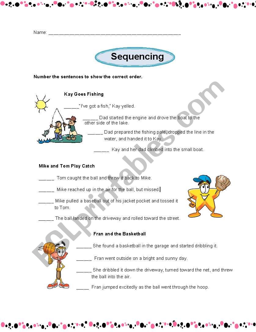 sequencing worksheet
