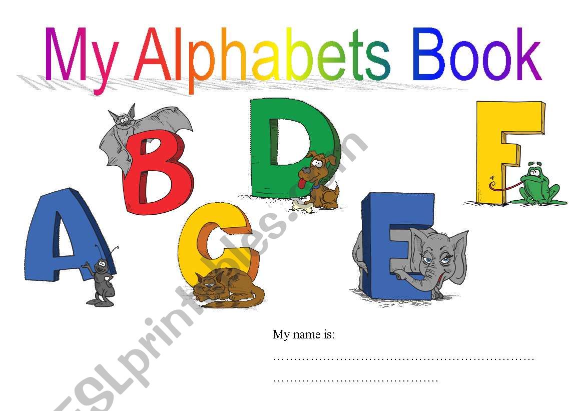 alphabet book cover worksheet