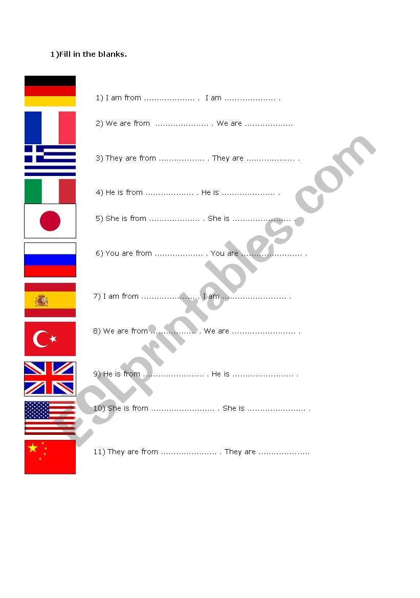 countries, nationalities and flags