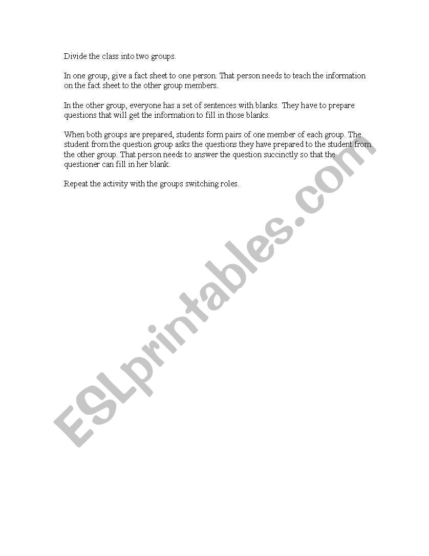 ask and answer - AI worksheet