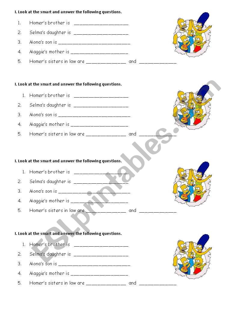 FAMILY worksheet