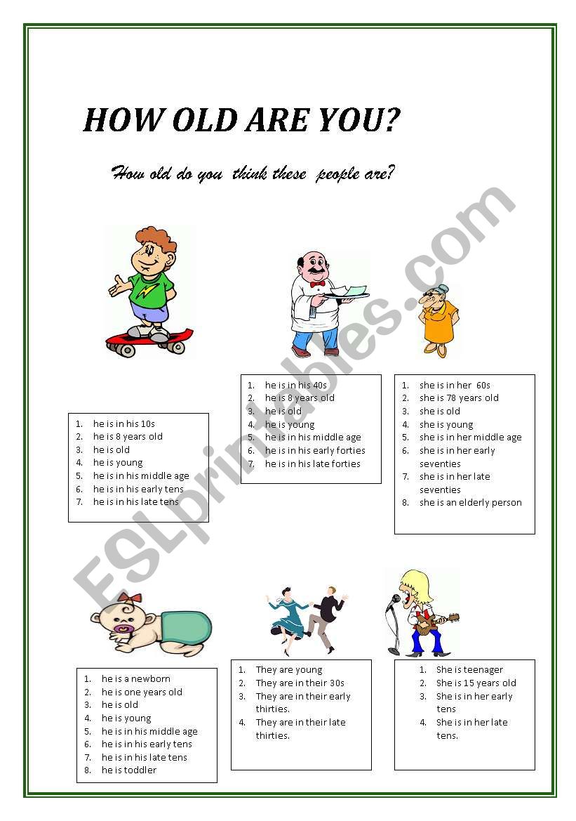 AGE worksheet