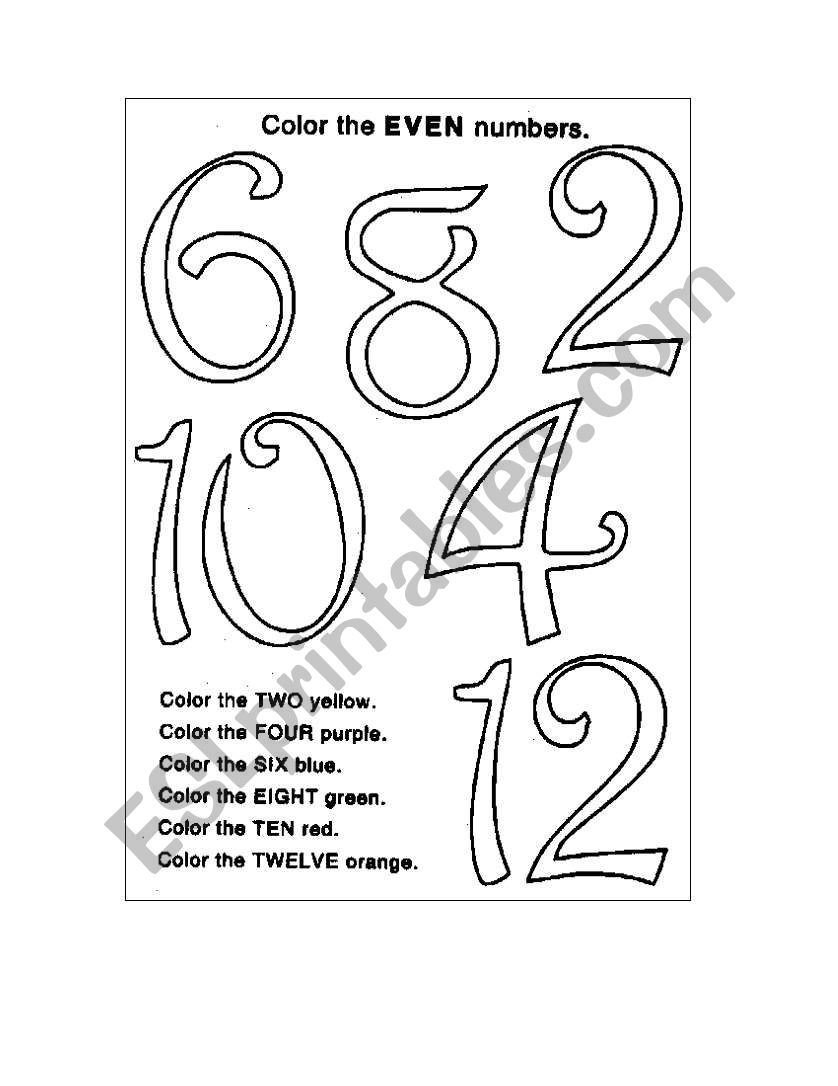 Painting Numbers worksheet