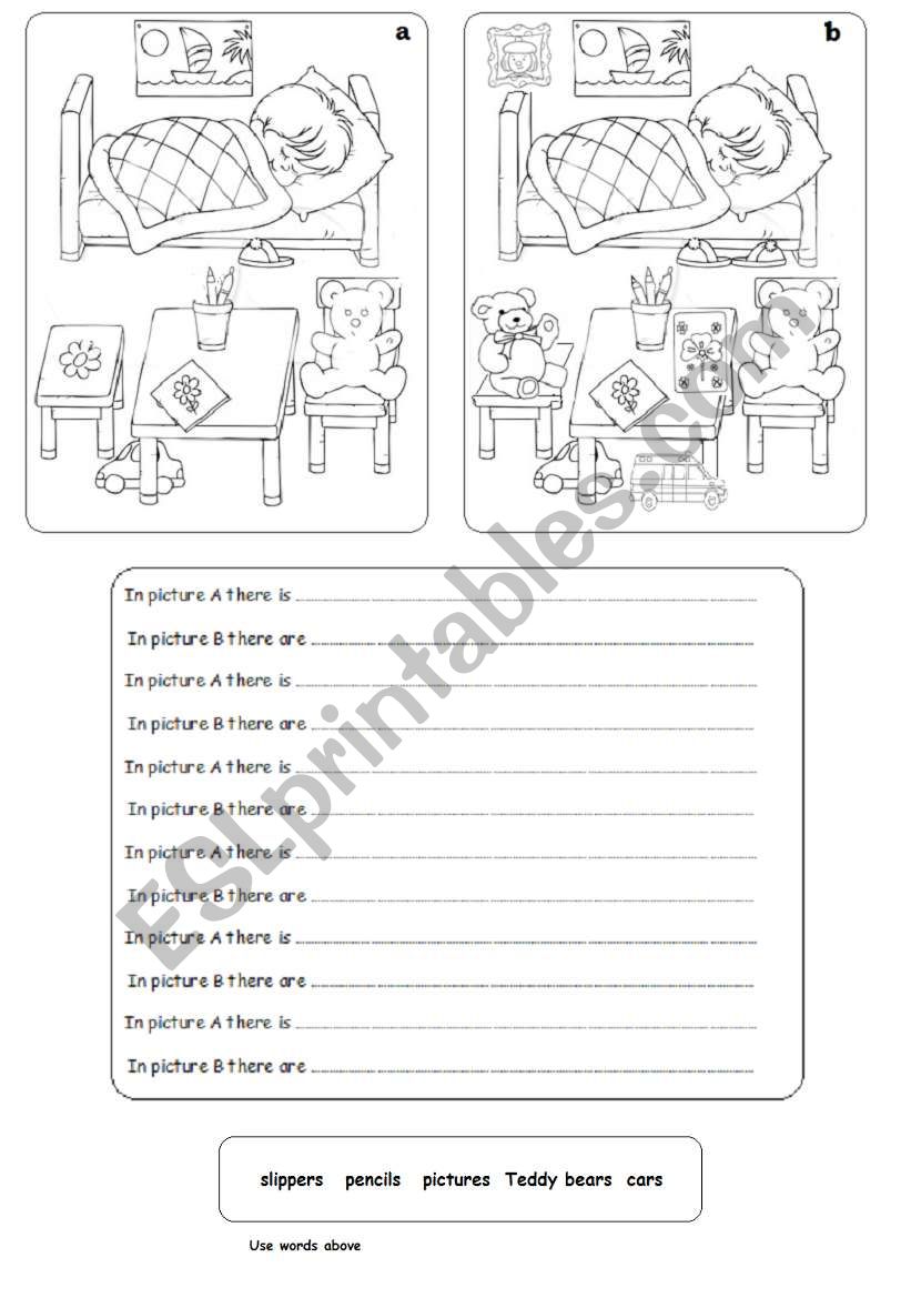 SPOT THE DIFFERENCE worksheet