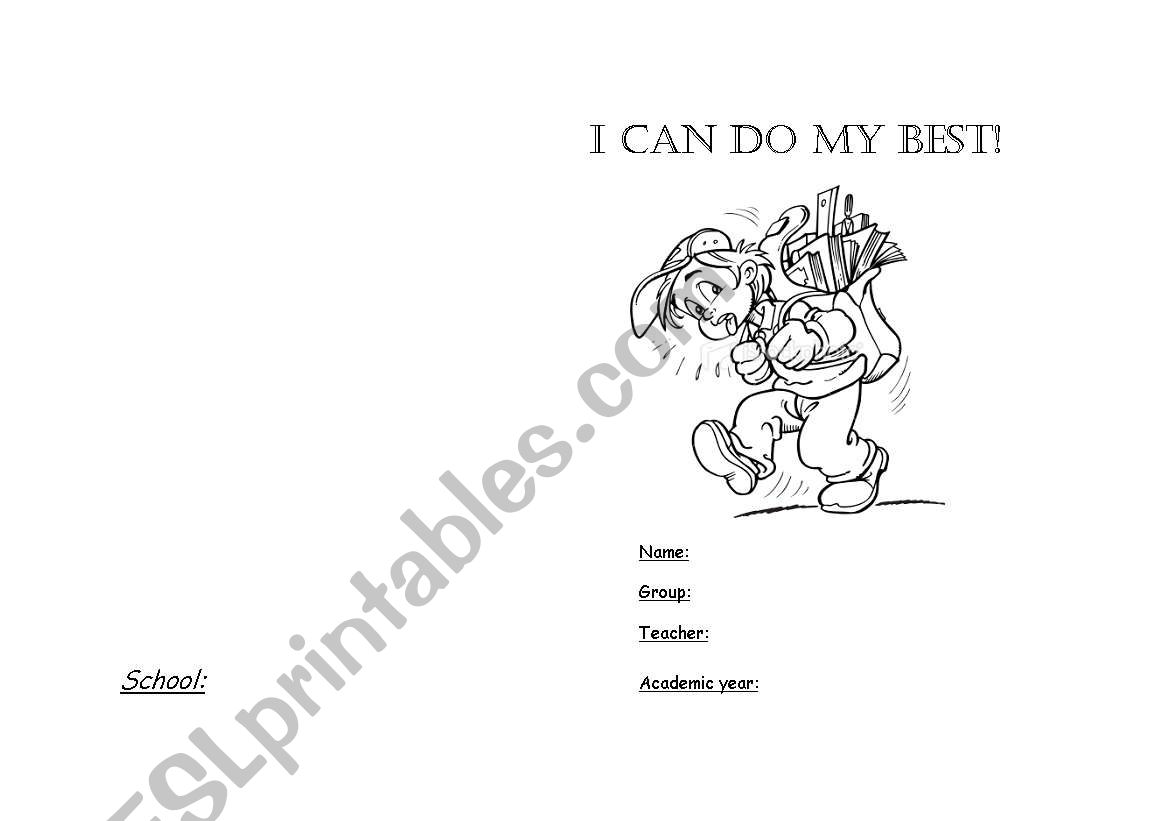 I can do my best! worksheet