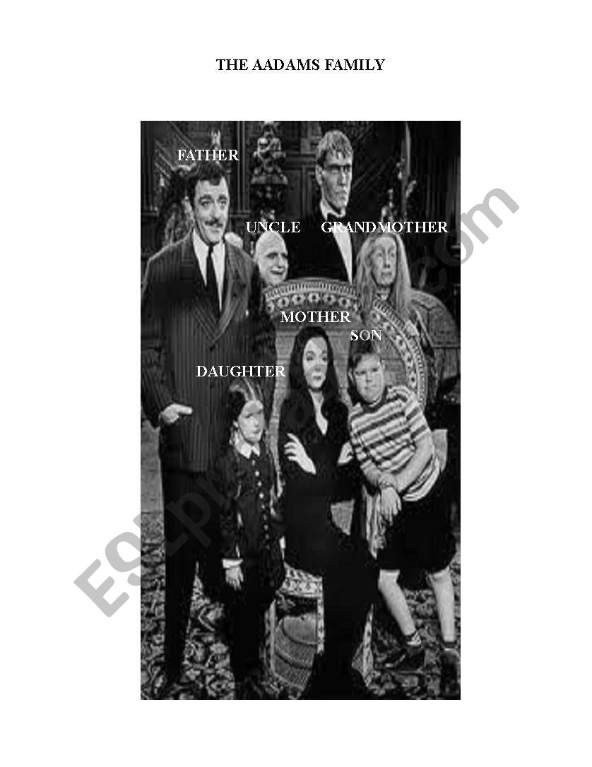 The Aadams Family / Family Vocabulary