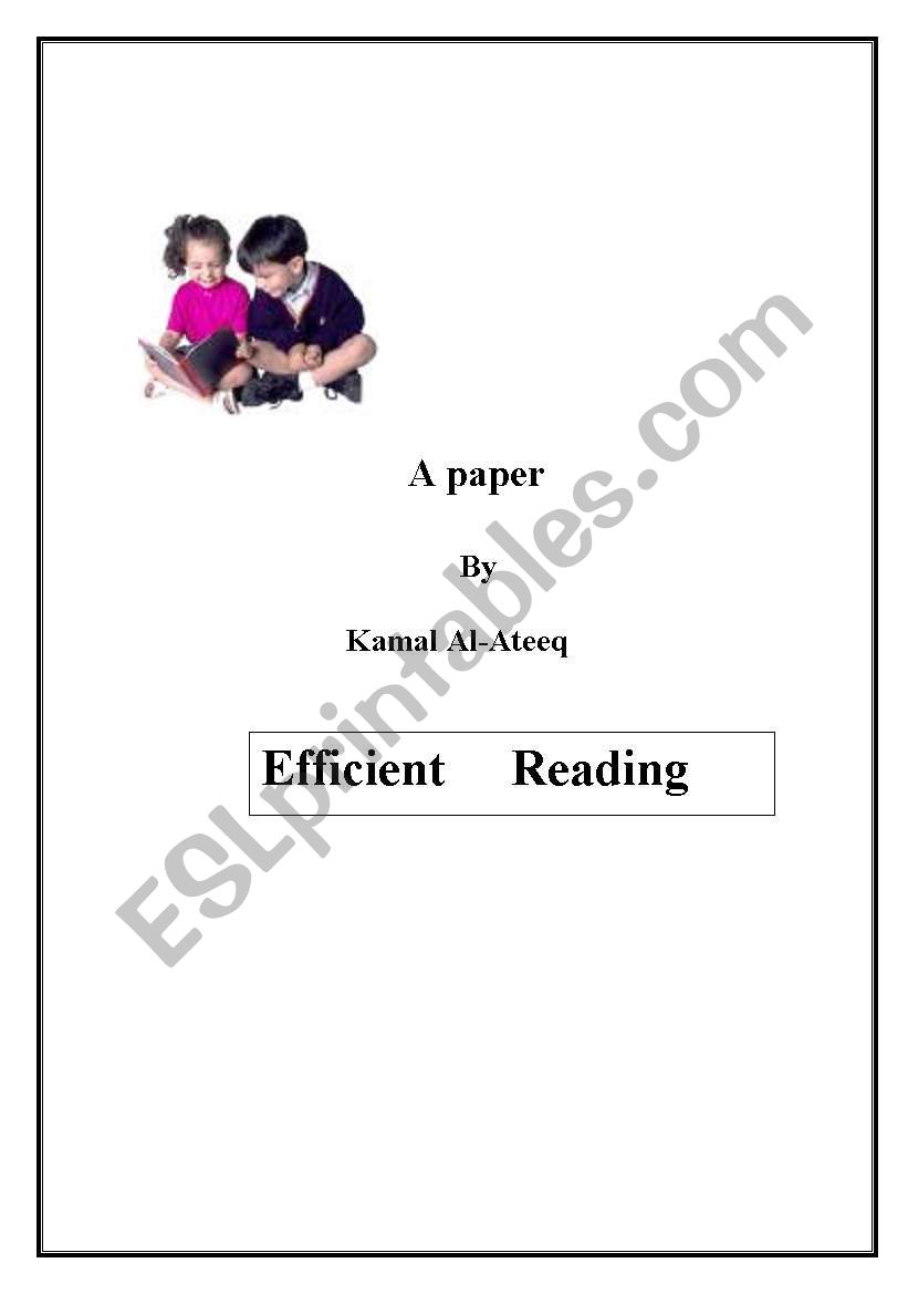 efficient reading  worksheet