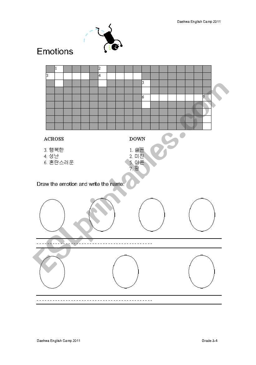 Emotions worksheet worksheet