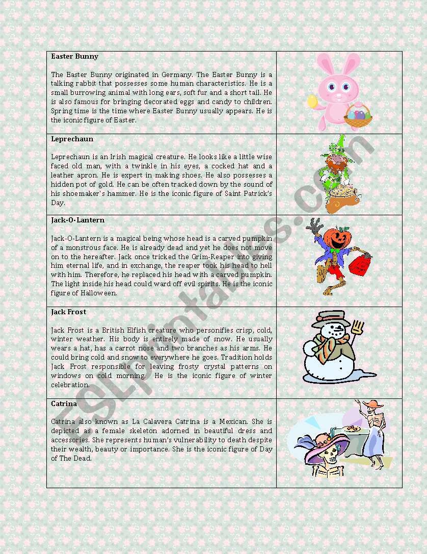 The Magical Beings part 2 ( Easter Bunny, Leprechaun, Jack O Lanter, Jack Frost, Katrina