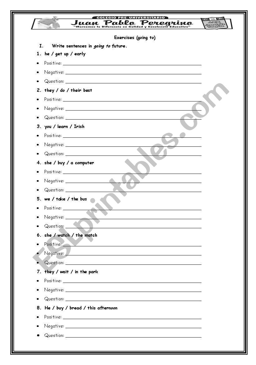 going to  worksheet
