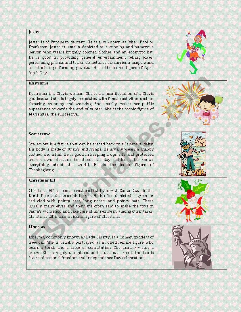 The Magical Beings part 3 ( Jester, Kostroma, Scarecrow, Elves, Lady Liberty)