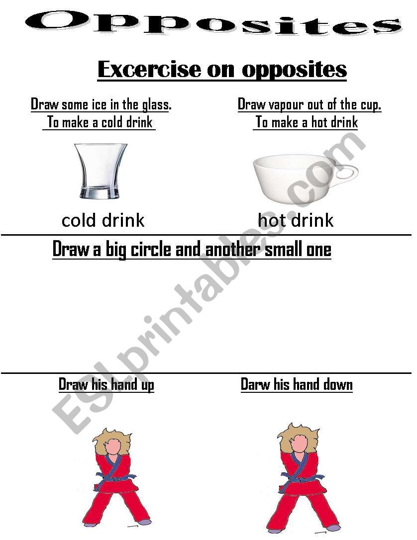 opposite worksheet worksheet