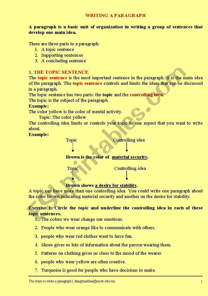 writing-a-paragraph-esl-worksheet-by-hai241