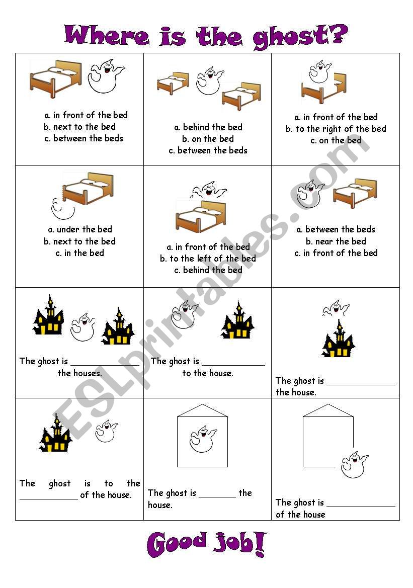 Where is the ghost? worksheet