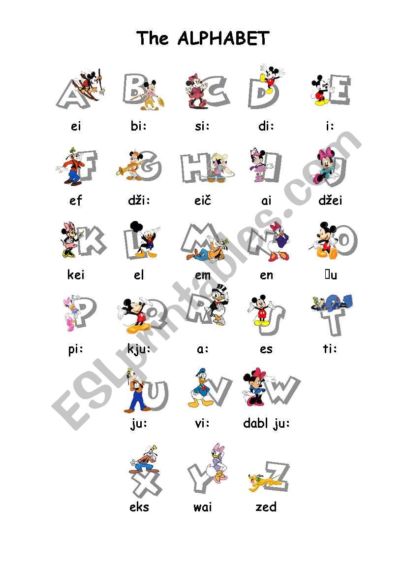 the alphabet worksheet