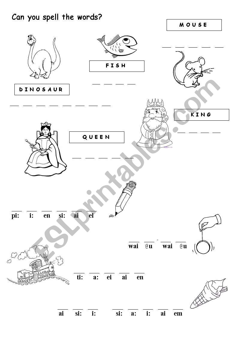 Can you spell it? worksheet