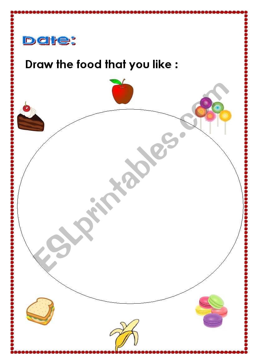 food worksheet