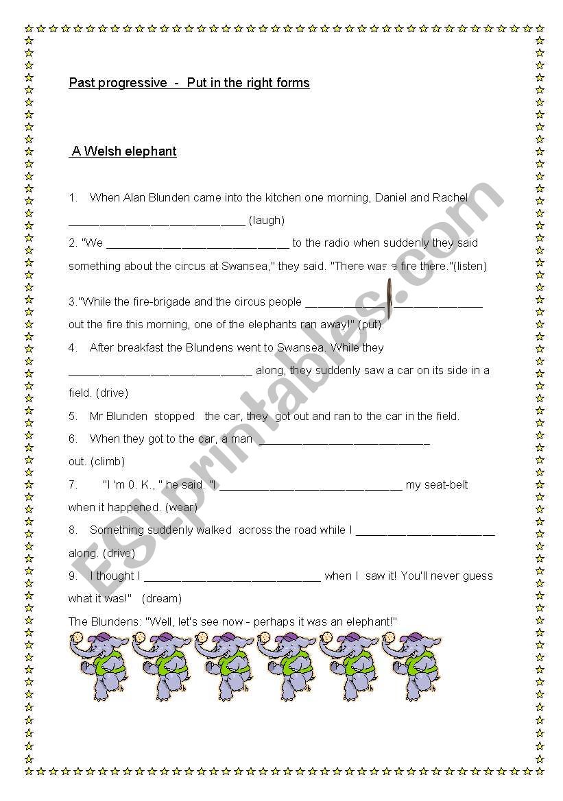 Past Progressive worksheet