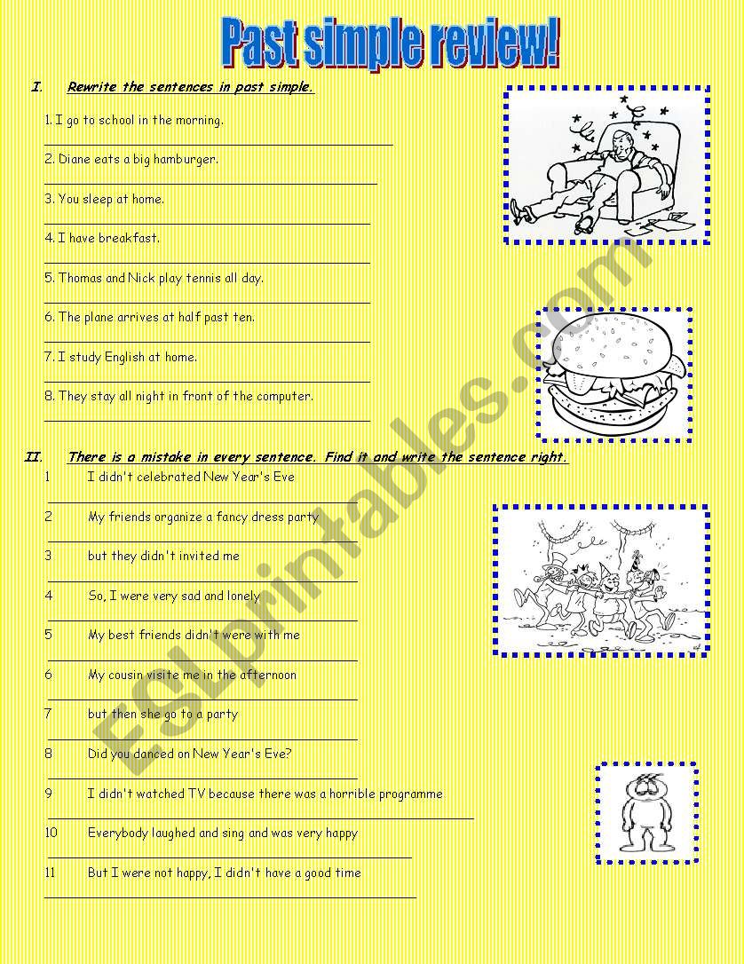 Past Simple Review worksheet