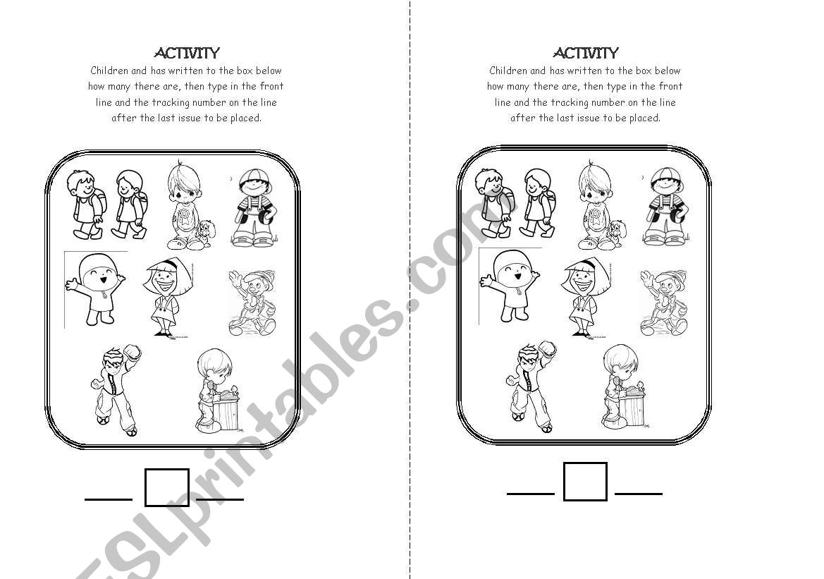 NUMBERS BEFORE AND AFTER worksheet