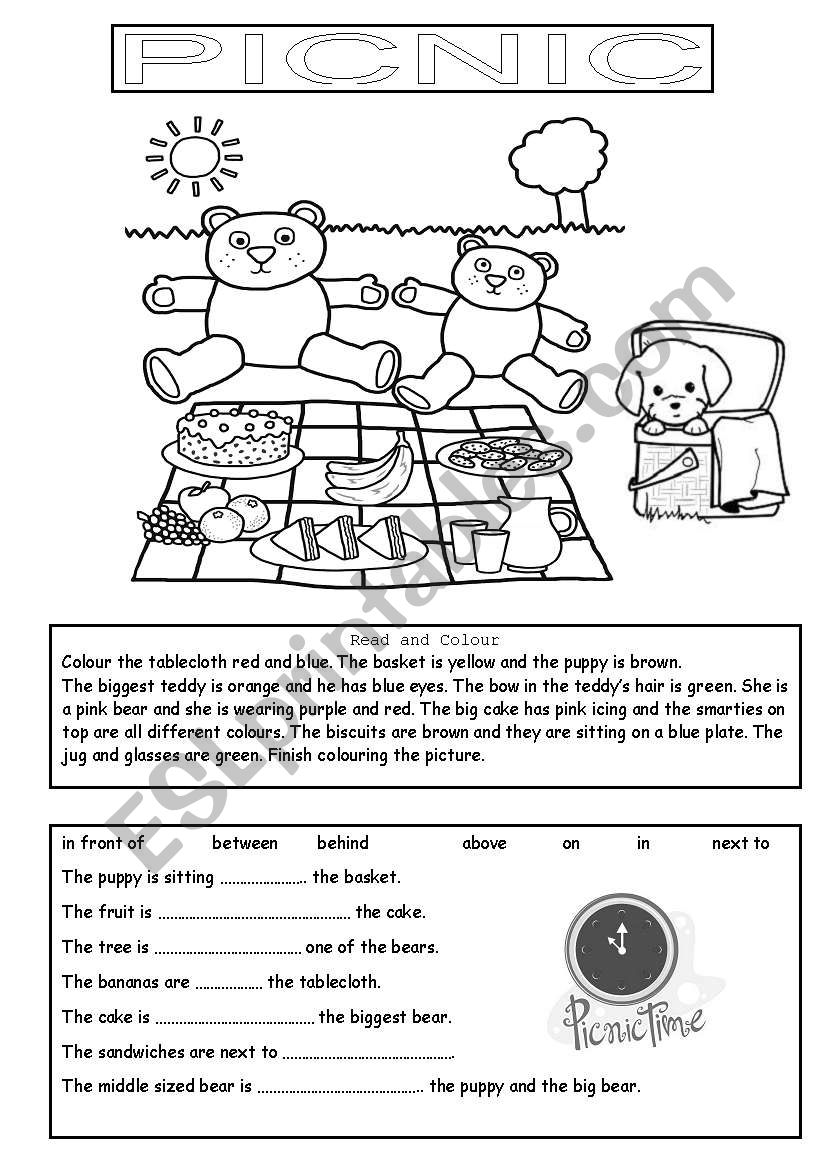 Picnic worksheet