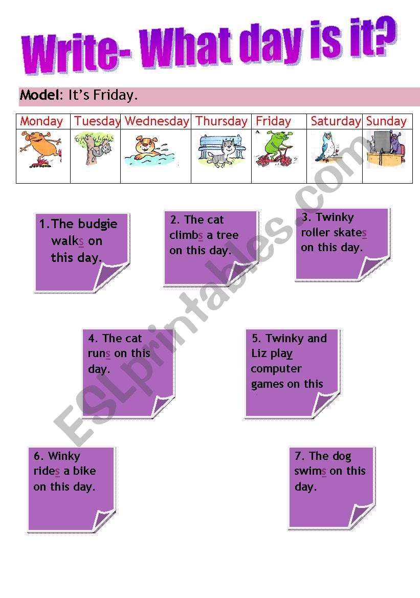 What day is it? (days of the week)