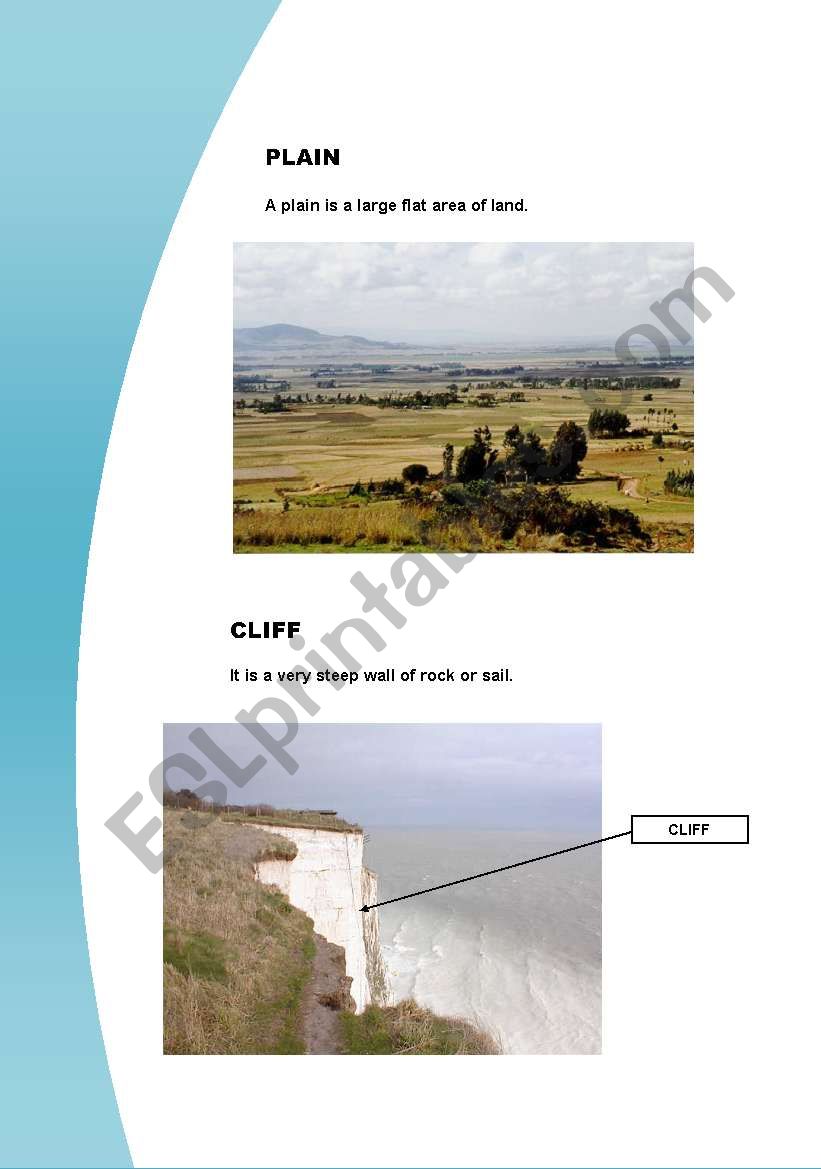 Natural Landscapes 4 worksheet