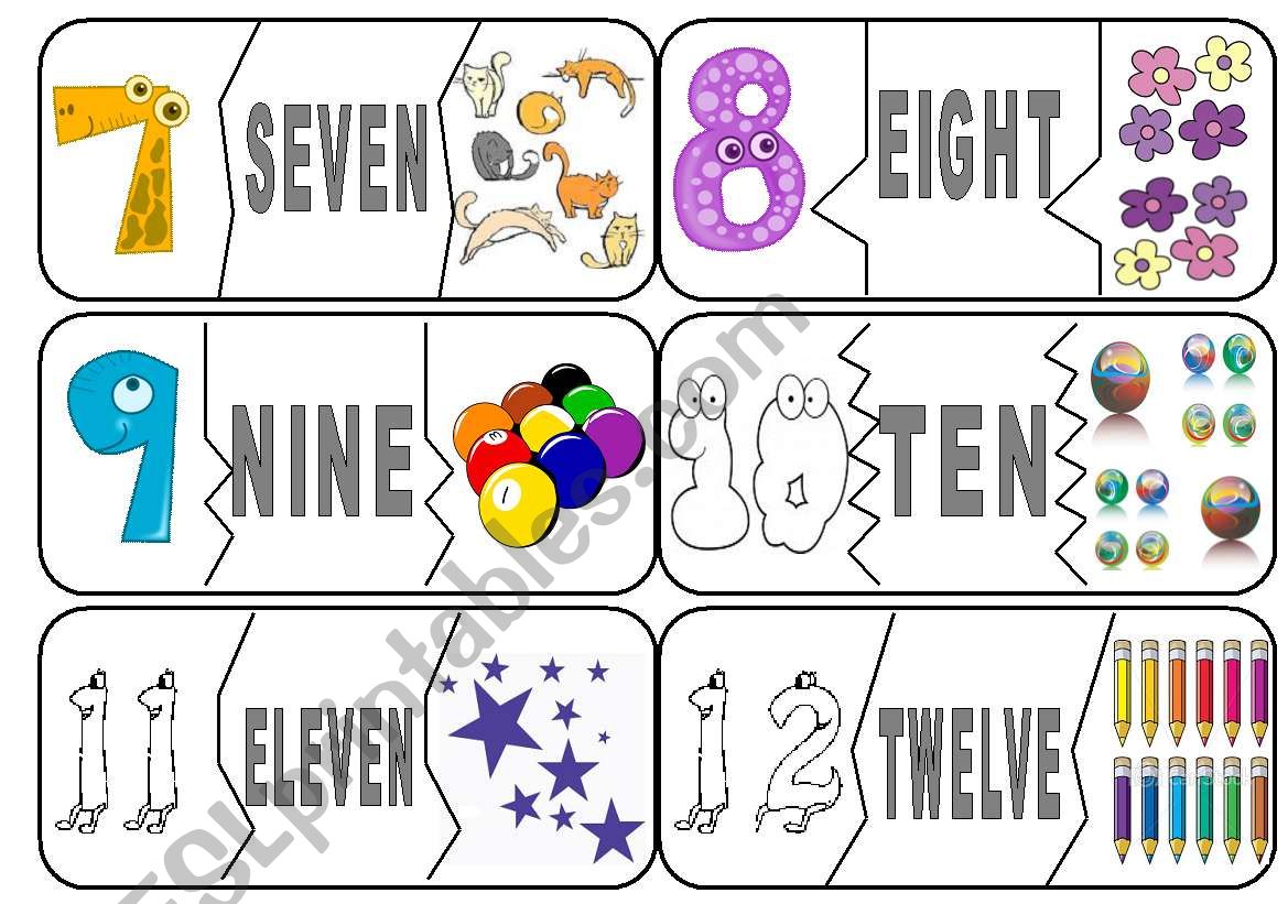 DOMINO NÂº 7 TO 12 (part 2) worksheet