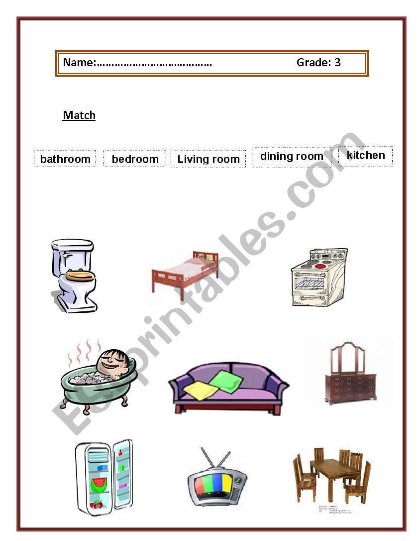  what is inside our house? worksheet